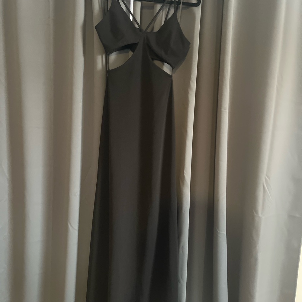Cutout Black Maxi Dress